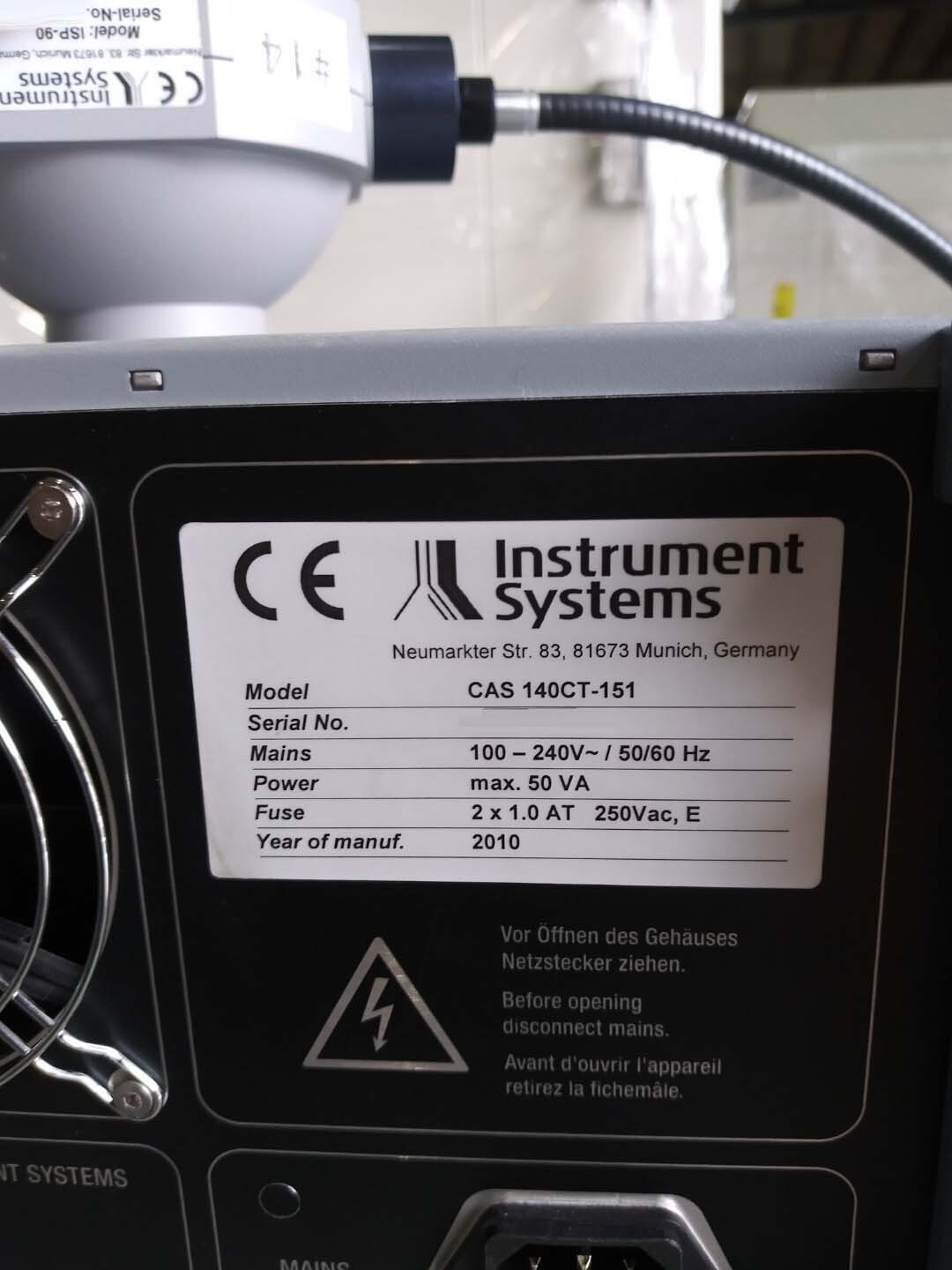Photo Used INSTRUMENT SYSTEMS CAS 140CT-151 For Sale