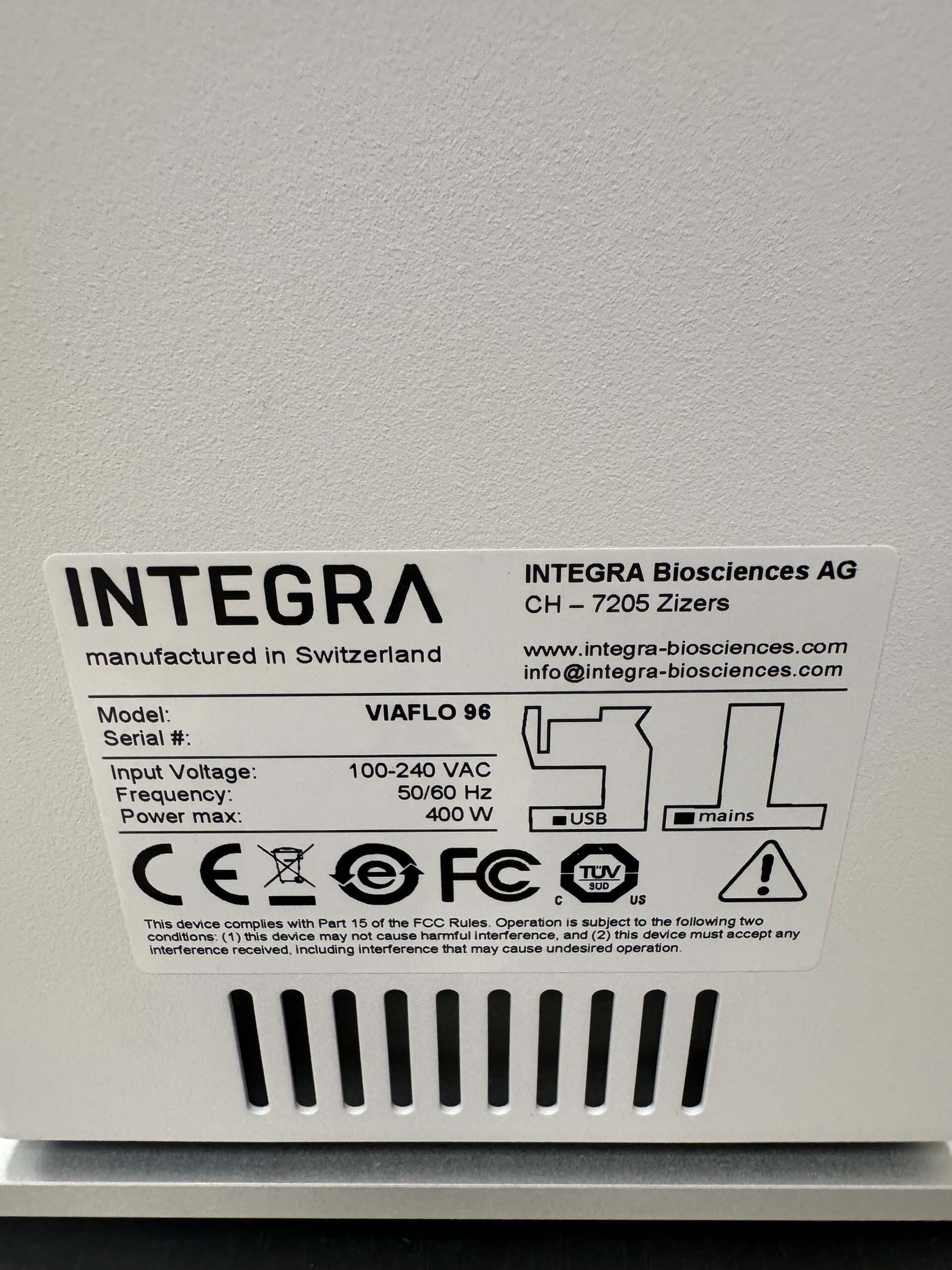사진 사용됨 INTEGRA BIOSCIENCES VIAFLO 96/384 판매용