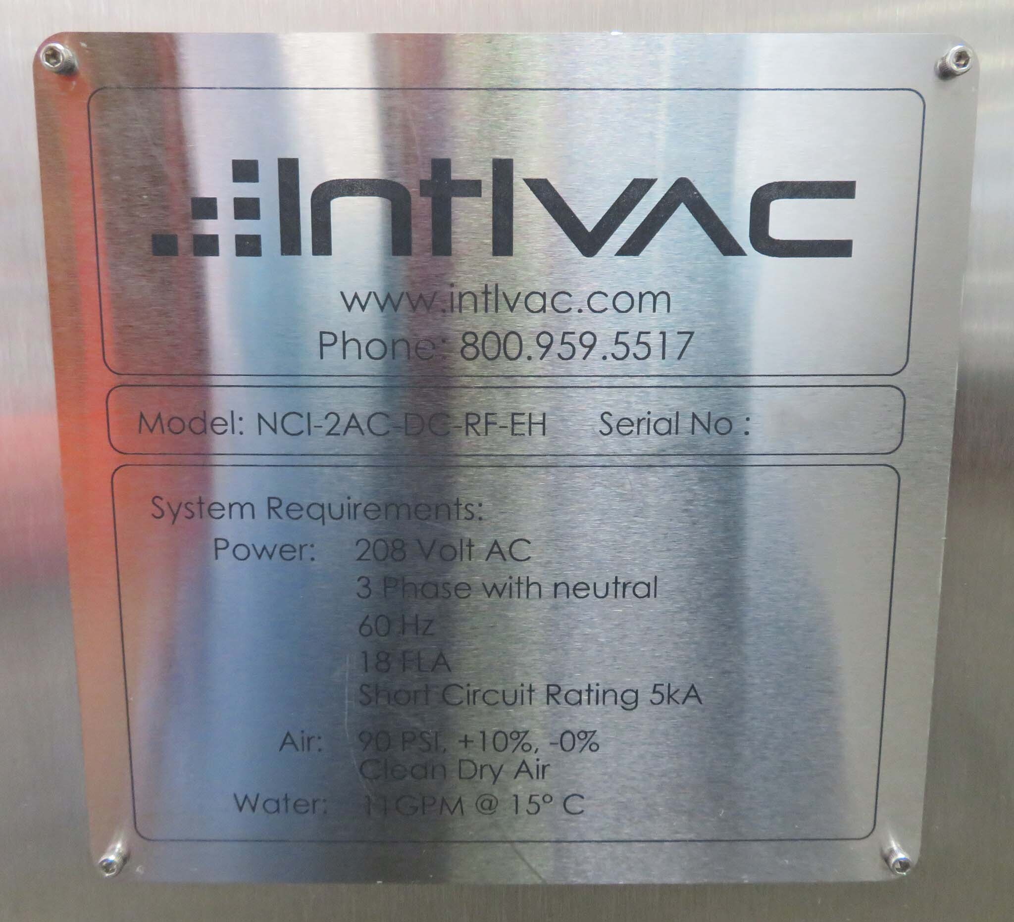 图为 已使用的 INTLVAC Nanochrome 待售