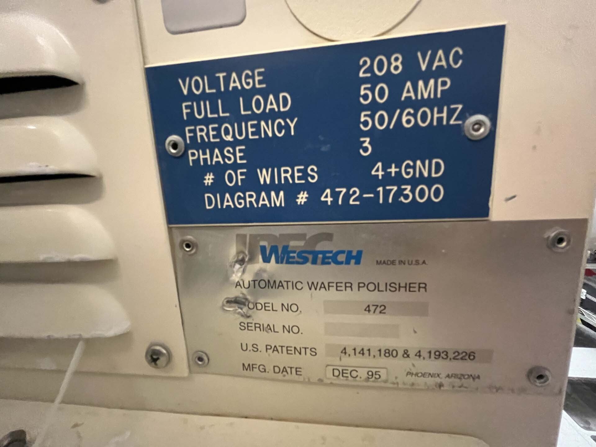 사진 사용됨 IPEC / WESTECH / SPEEDFAM Avanti 472 판매용