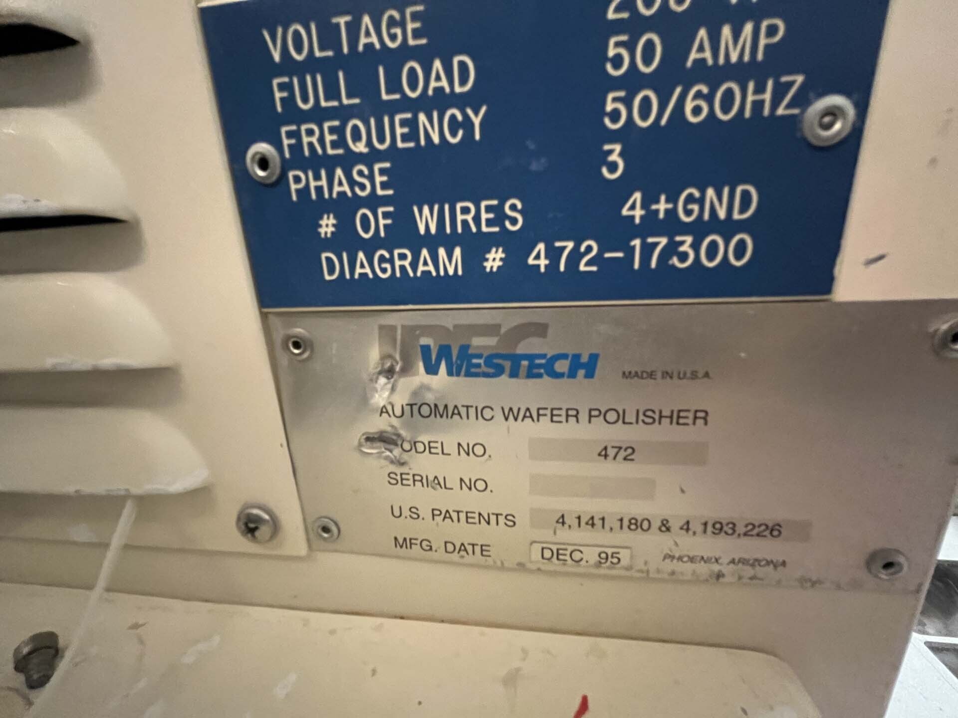 사진 사용됨 IPEC / WESTECH / SPEEDFAM Avanti 472 판매용