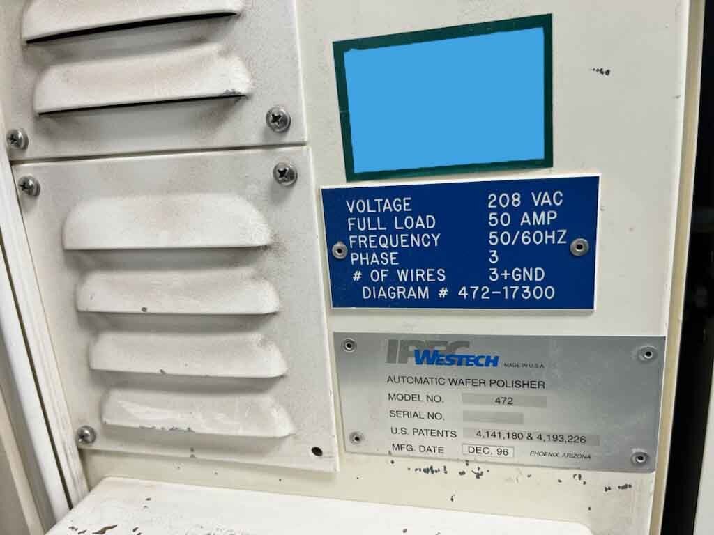 Photo Used IPEC / WESTECH / SPEEDFAM Avanti 472 For Sale