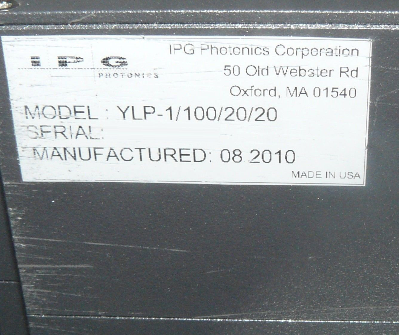 フォト（写真） 使用される IPG PHOTONICS YLP-1/100/20/20 販売のために