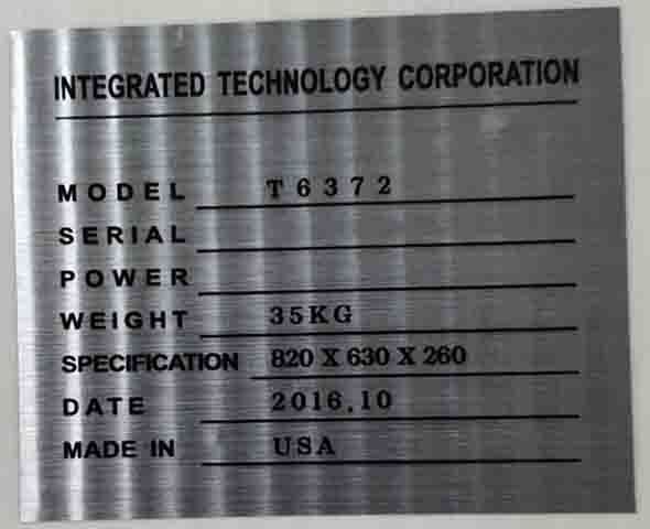 Photo Used ITC / INTEGRATED TECHNOLOGY CORPORATION T6372 For Sale
