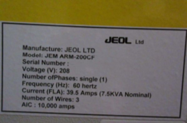 Photo Used JEOL ARM200CF Super X For Sale