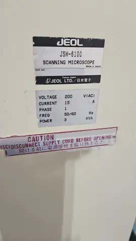 图为 已使用的 JEOL JSM 6100 待售