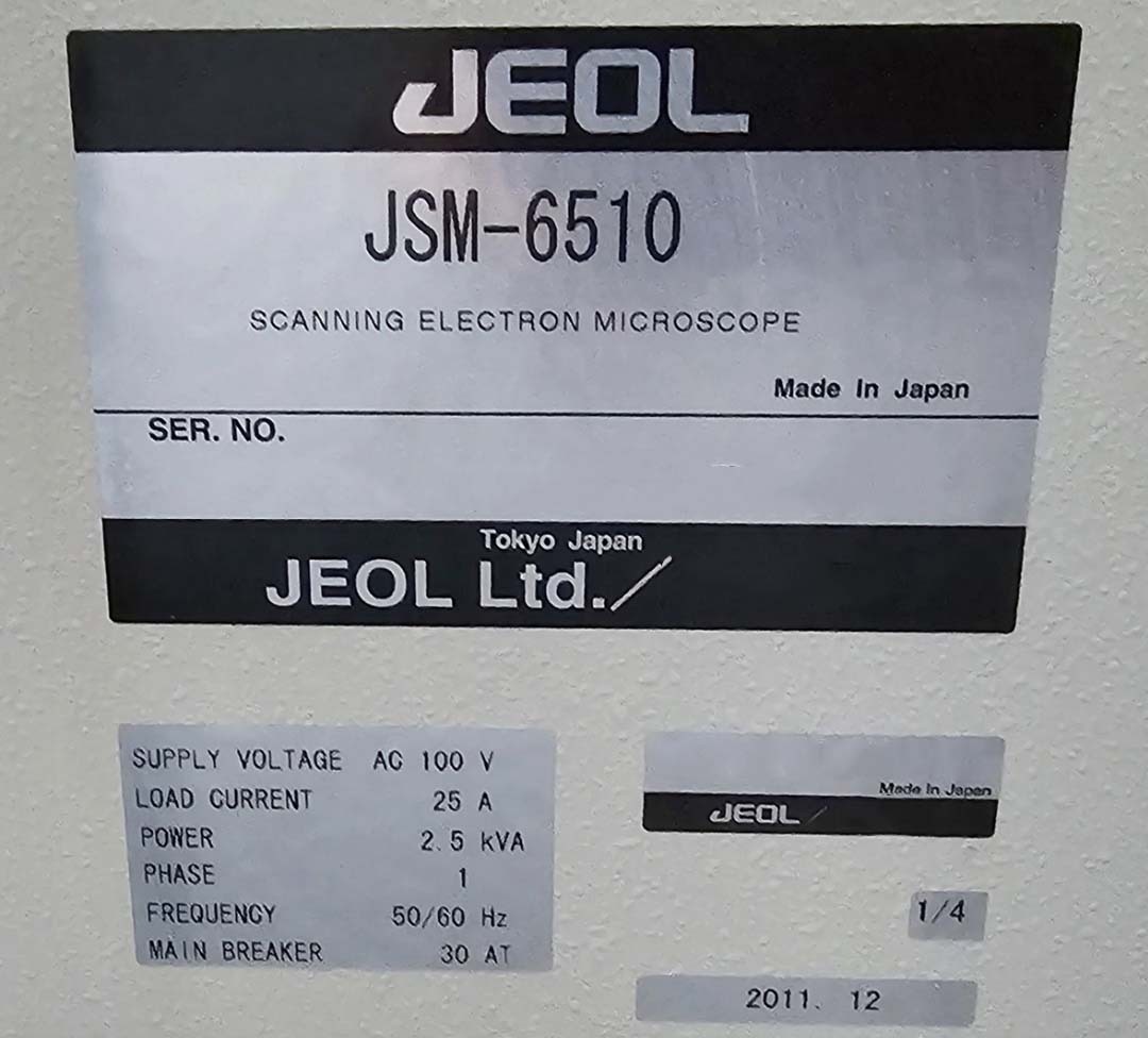Photo Used JEOL JSM 6510 For Sale