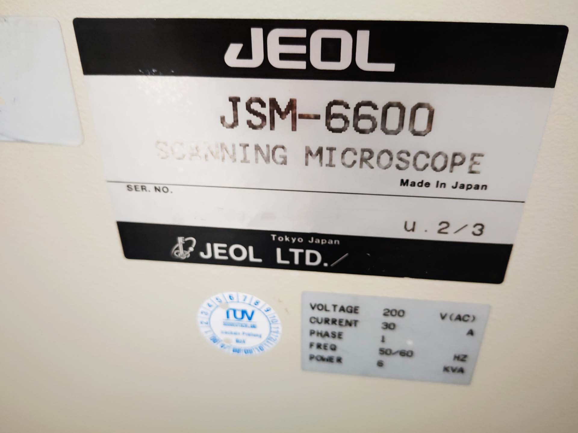 Photo Used JEOL JSM 6600 For Sale