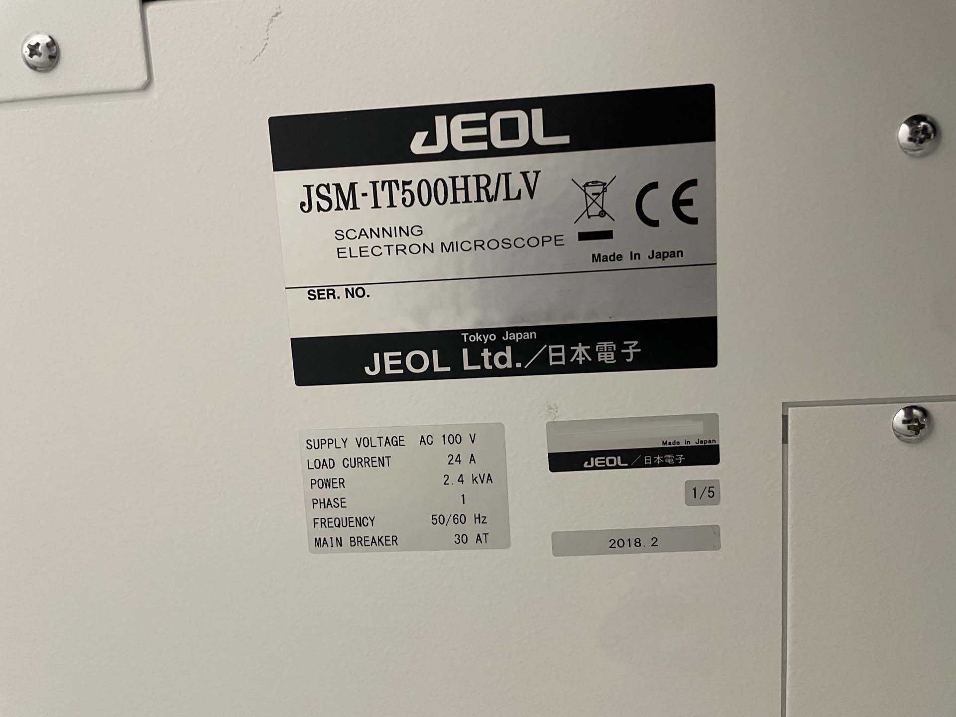 Photo Utilisé JEOL JSM IT500 HR À vendre