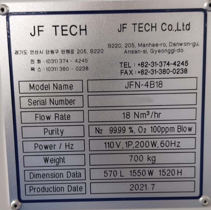 图为 已使用的 JF TECH JFN-4B18 待售