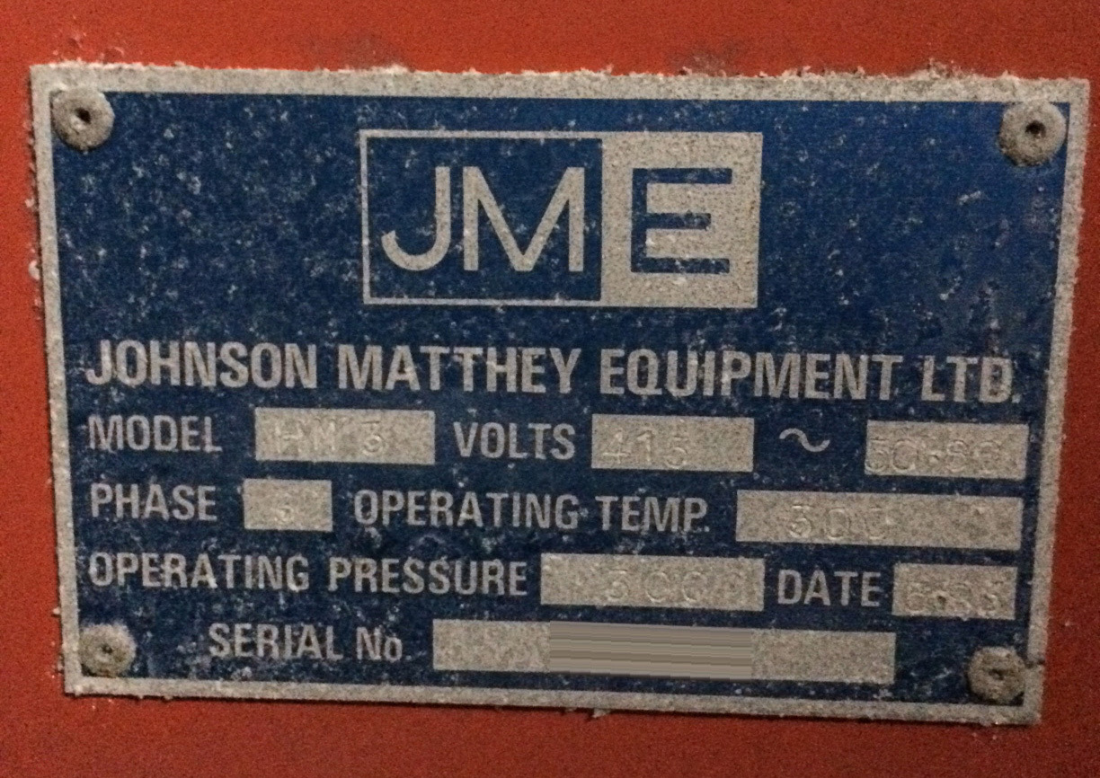 Photo Used JOHNSON MATTHEY HP 3 For Sale