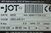 圖為 已使用的 JOT / ELECTROBIT J002-405.0/1 待售