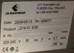 圖為 已使用的 JOT / ELECTROBIT J219-01.5/20 待售