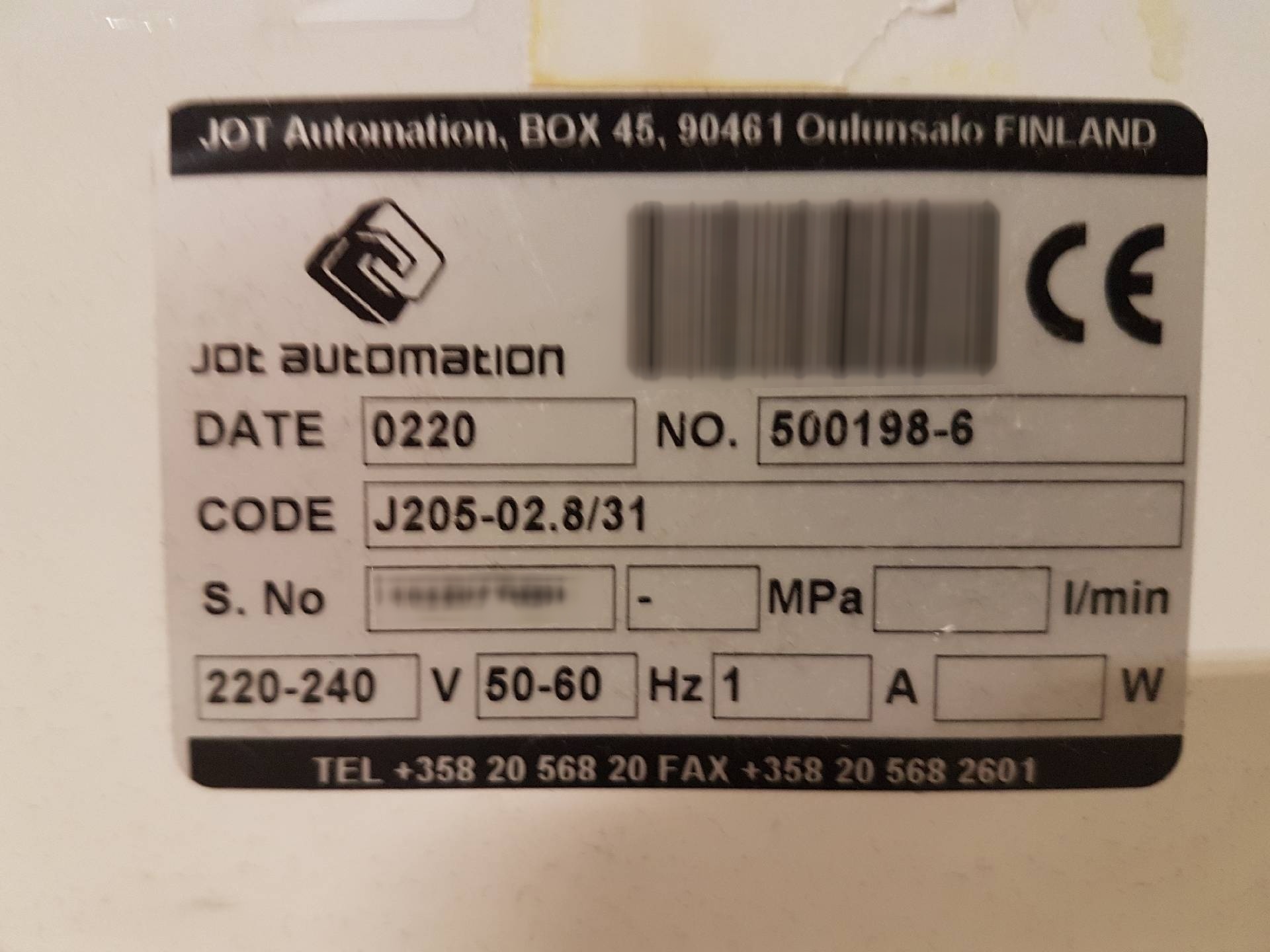 图为 已使用的 JOT J205 待售