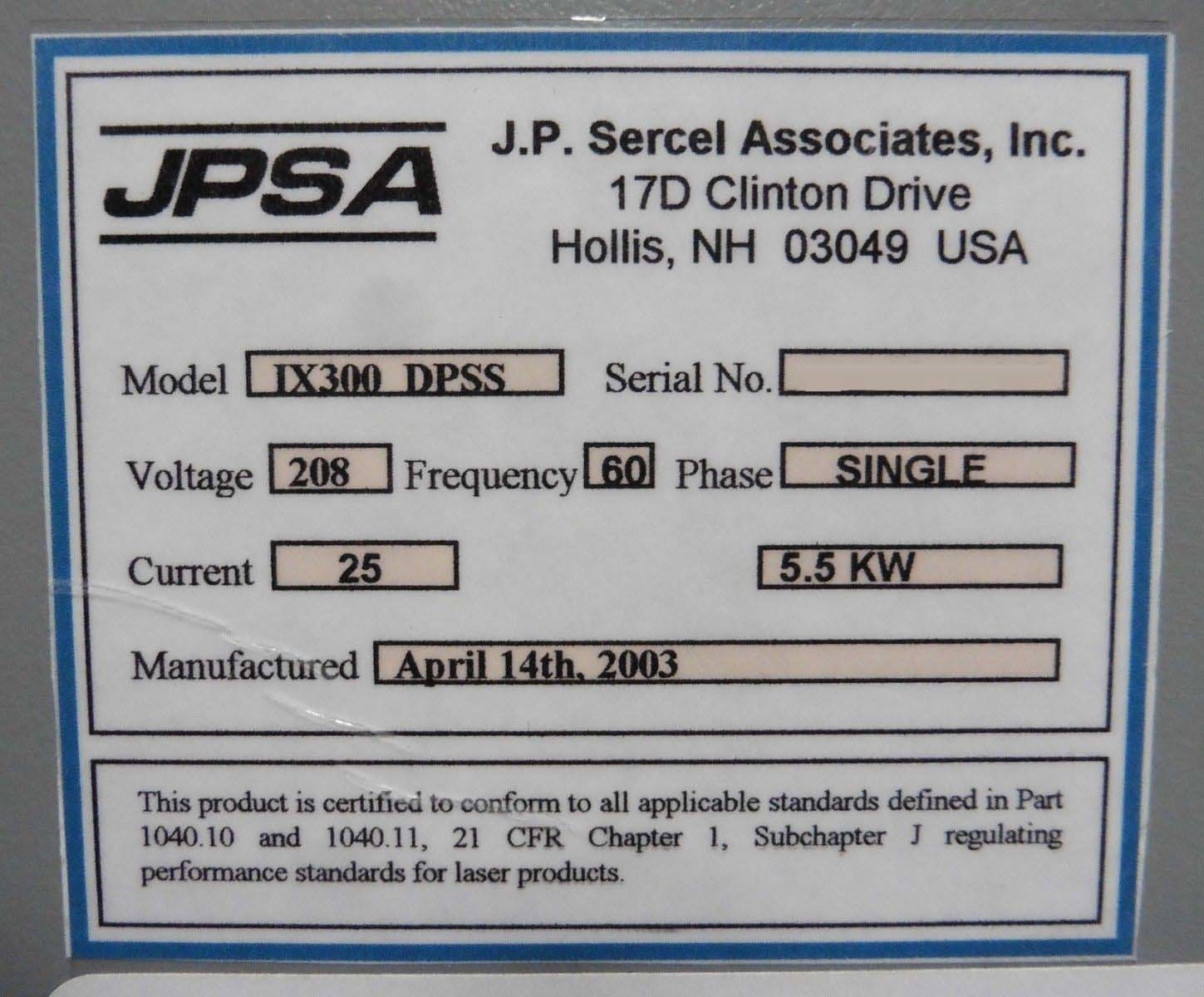 Photo Used JPSA IX-300 For Sale