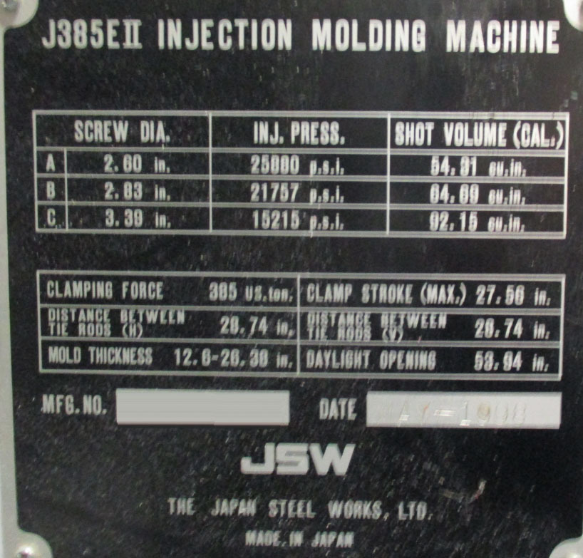 圖為 已使用的 JSW J-385E II 待售