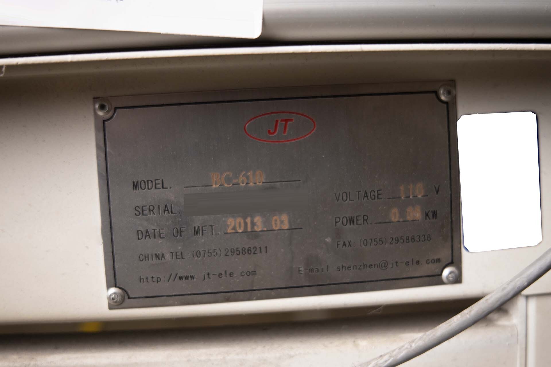 圖為 已使用的 JT AUTOMATION BC-610 待售