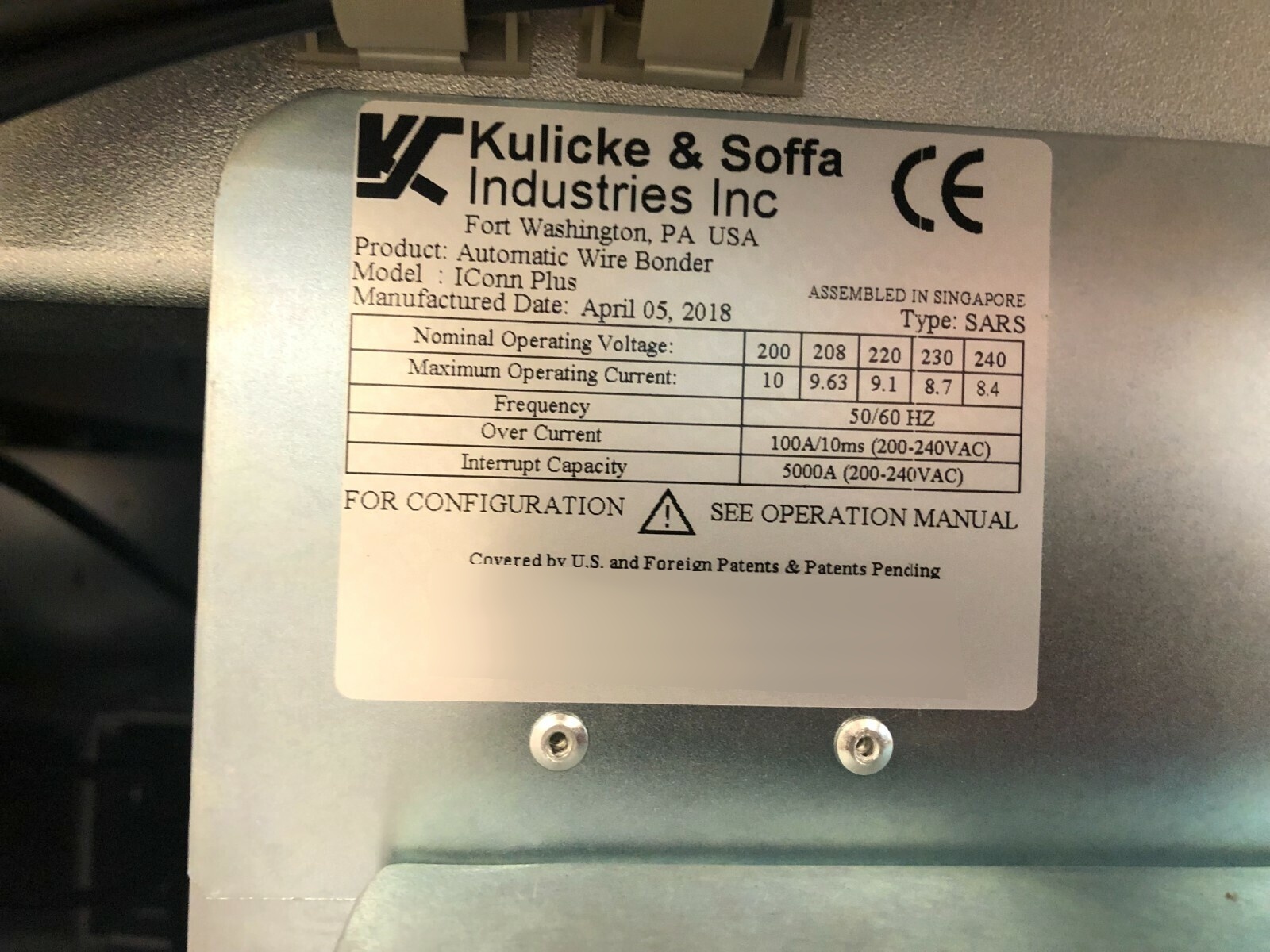 フォト（写真） 使用される K&S IConn Plus 販売のために