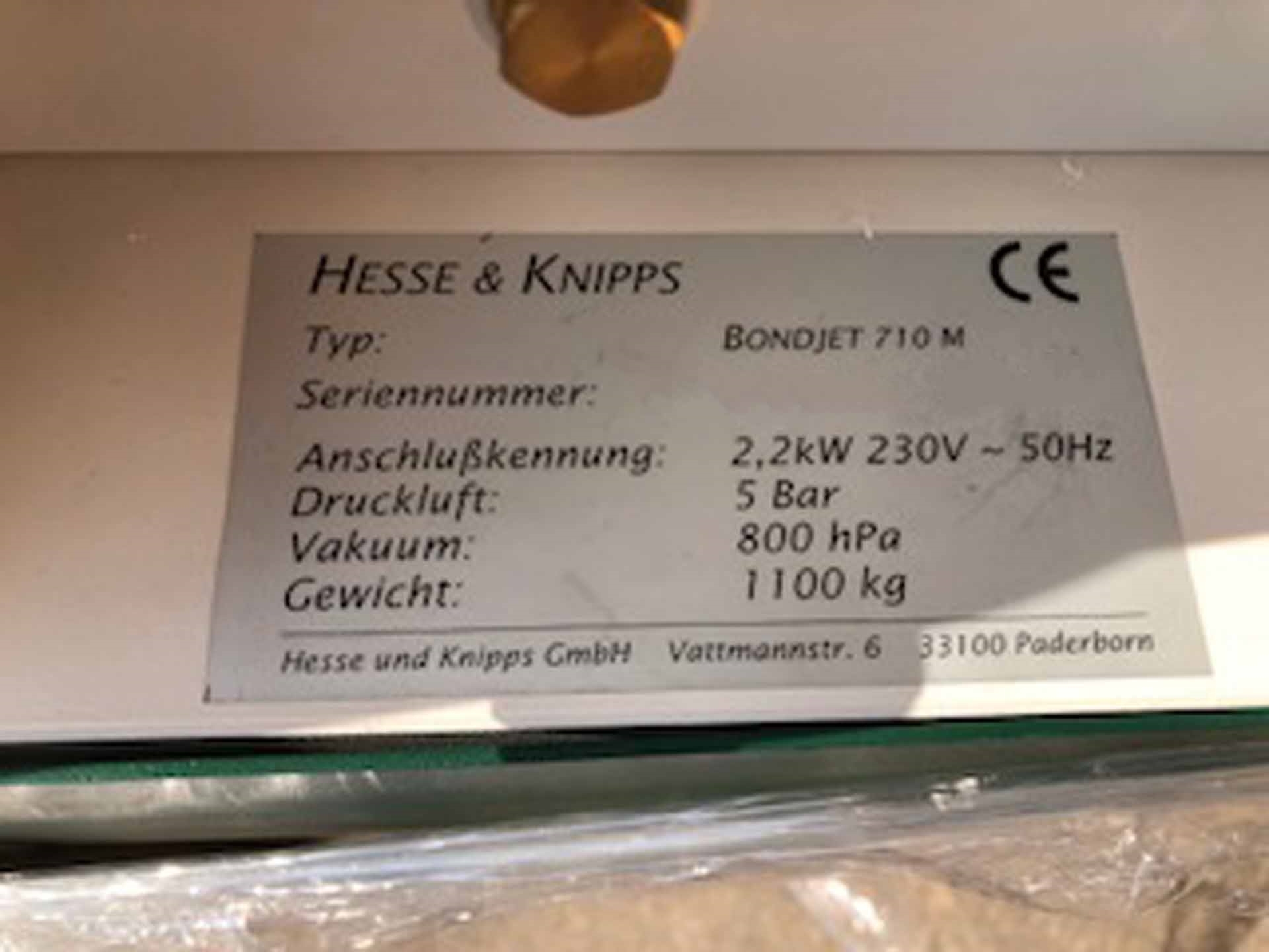 圖為 已使用的 HESSE & KNIPPS Bondjet 710M 待售