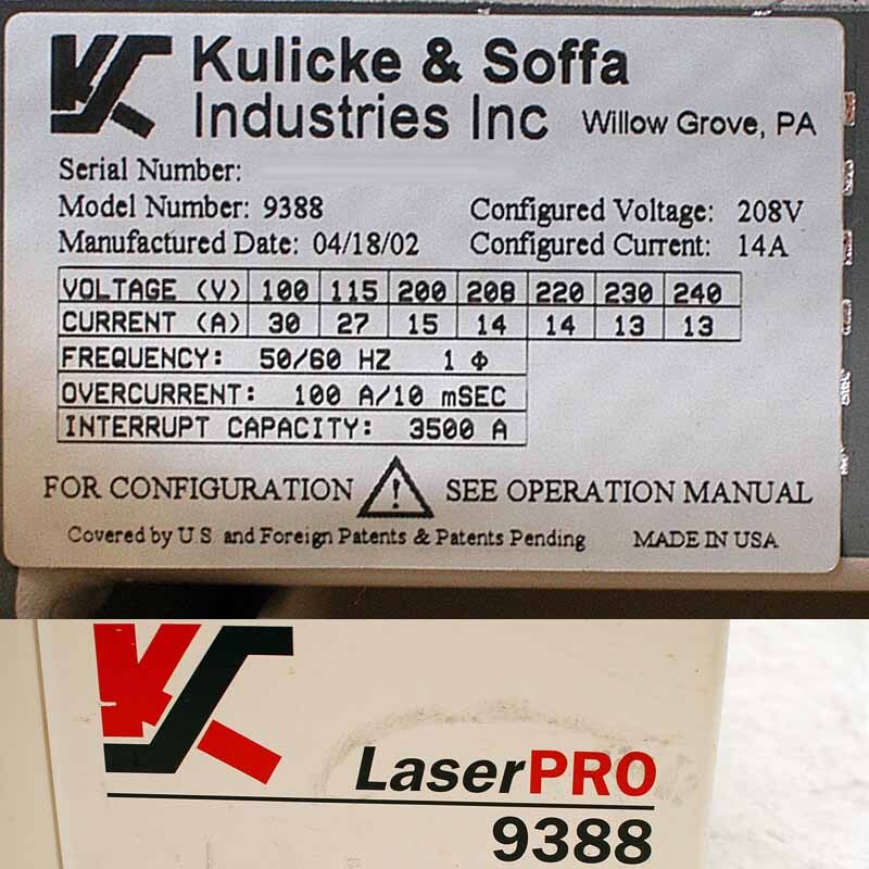 Photo Used K&S Laser Pro 9388 For Sale