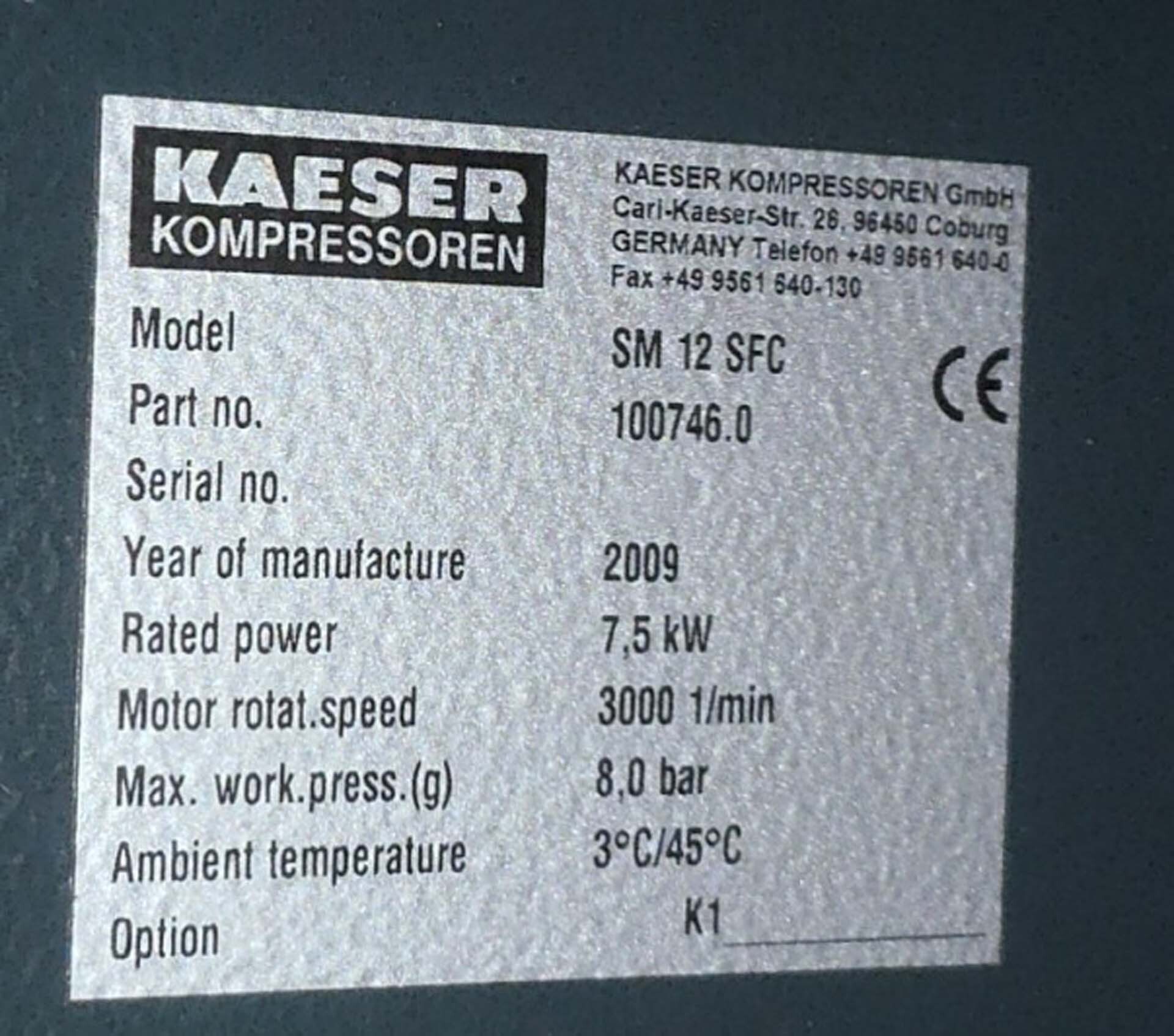 Photo Used KAESER SM12 SFC For Sale