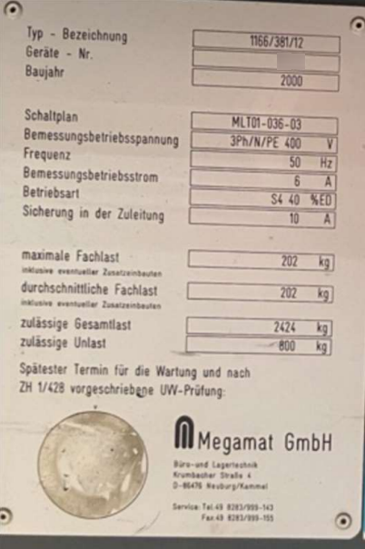 Foto Verwendet KARDEX REMSATR Paternoster 1 Zum Verkauf