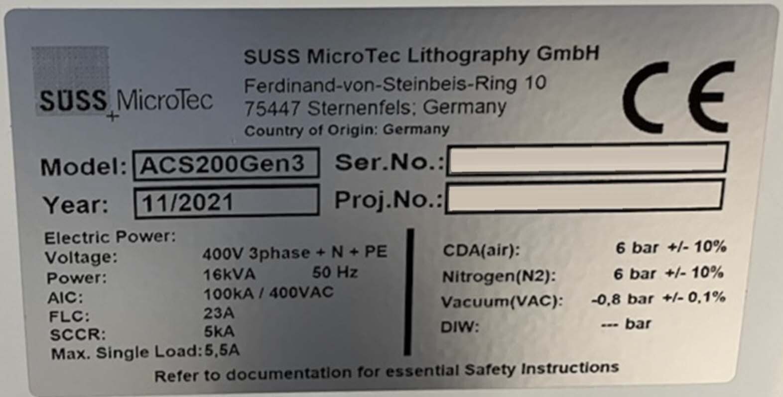 图为 已使用的 KARL SUSS / MICROTEC ACS 200 Gen3 待售