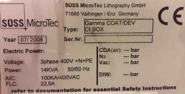 圖為 已使用的 KARL SUSS / MICROTEC Gamma 待售