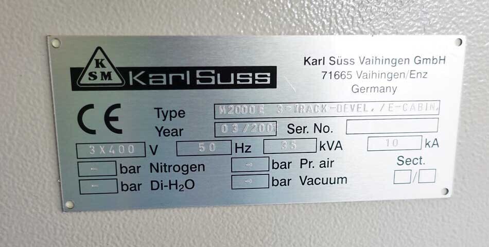 Photo Used KARL SUSS / MICROTEC M 2000E For Sale