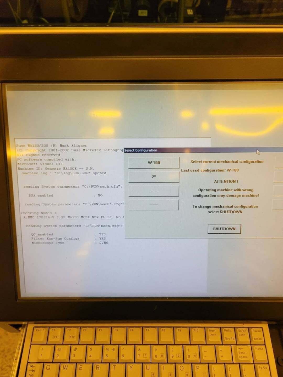 圖為 已使用的 KARL SUSS / MICROTEC MA 100E 待售