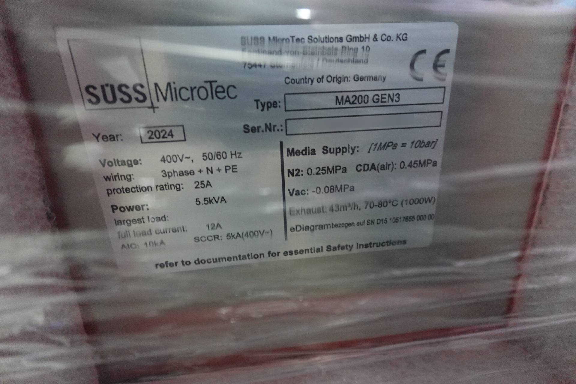 フォト（写真） 使用される KARL SUSS / MICROTEC MA200 GEN3 販売のために