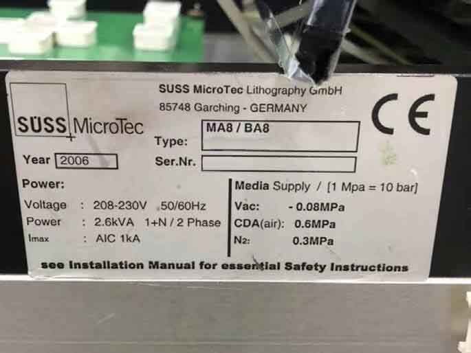 Foto Verwendet KARL SUSS / MICROTEC MA 8 / BA 8 Gen 2 Zum Verkauf