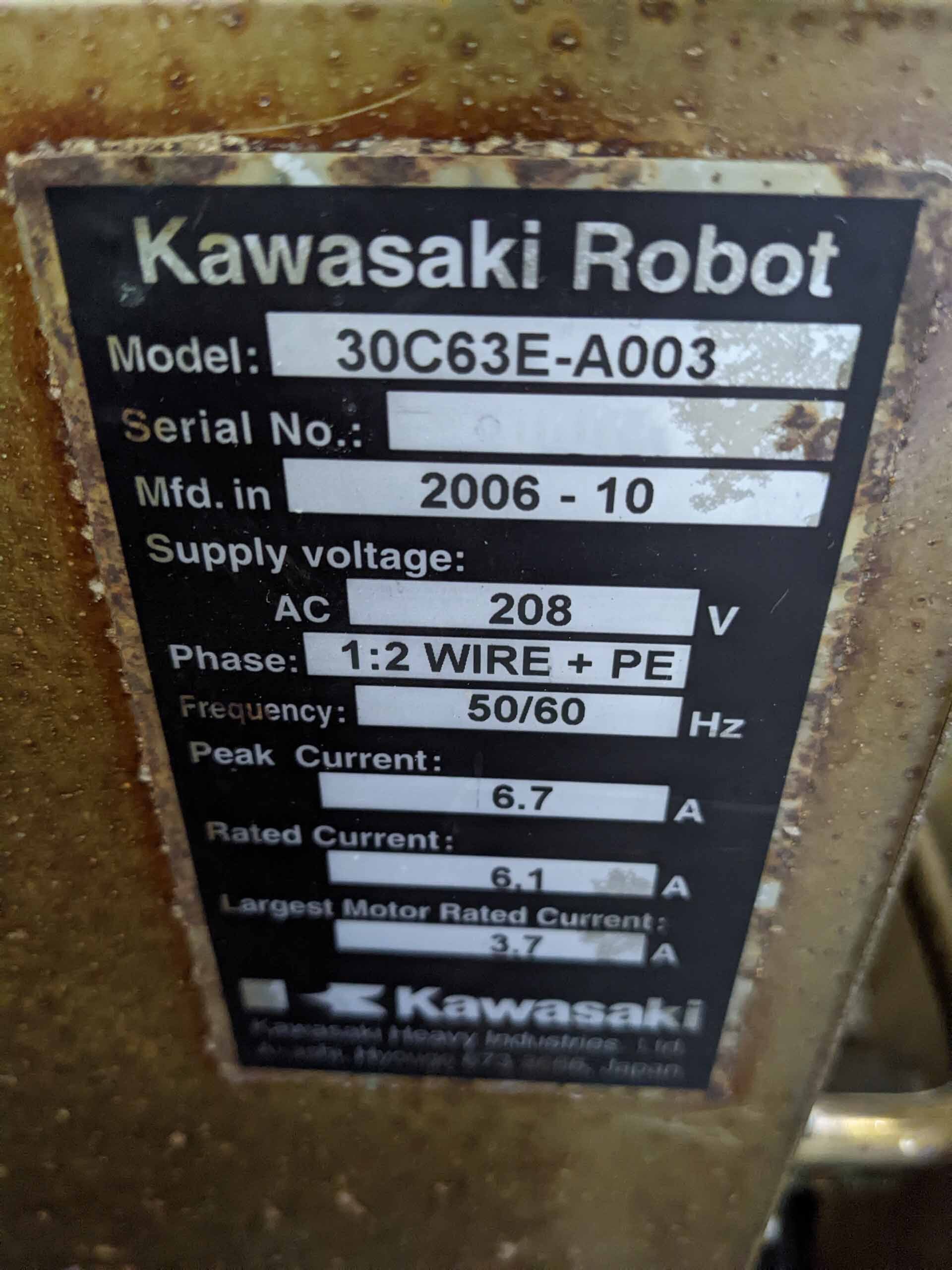 Photo Used KAWASAKI 30C63E-A003 For Sale