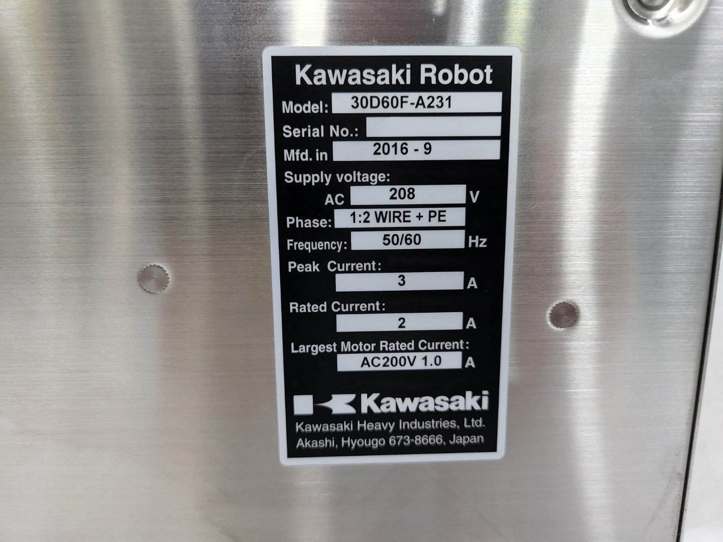 圖為 已使用的 KAWASAKI 3NT520B-A032 待售