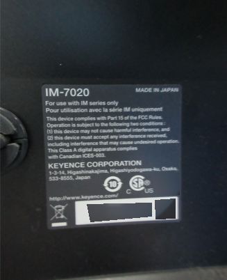 フォト（写真） 使用される KEYENCE IM-7020 販売のために