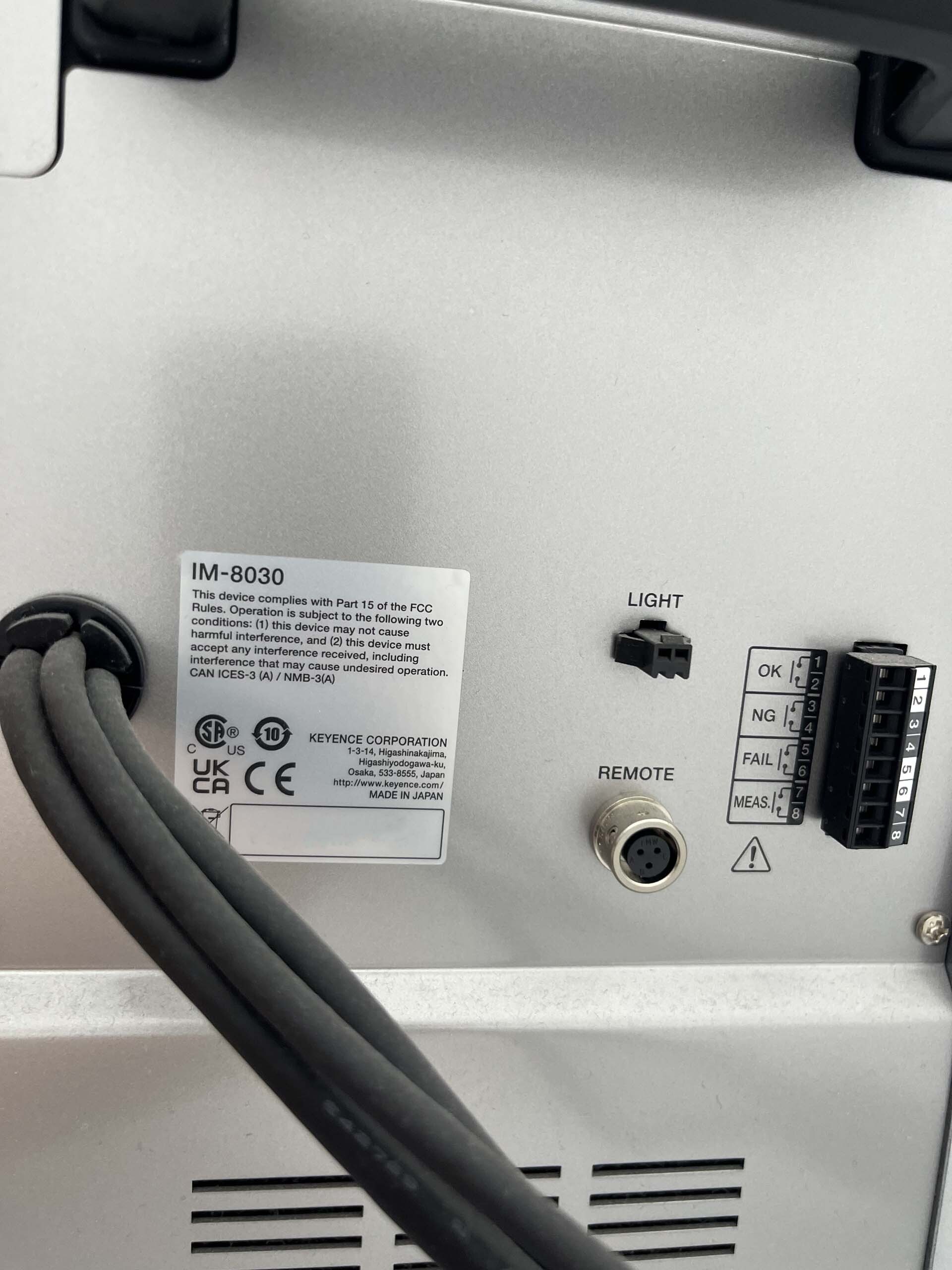 사진 사용됨 KEYENCE IM-8030T 판매용