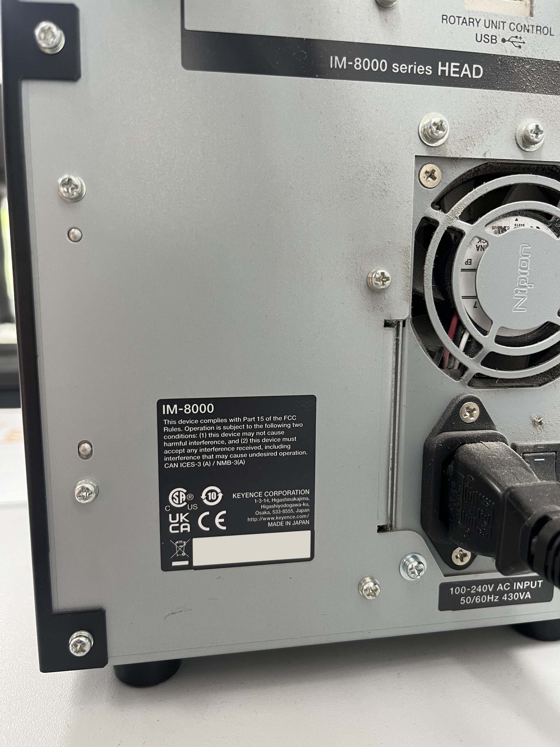사진 사용됨 KEYENCE IM-8030T 판매용