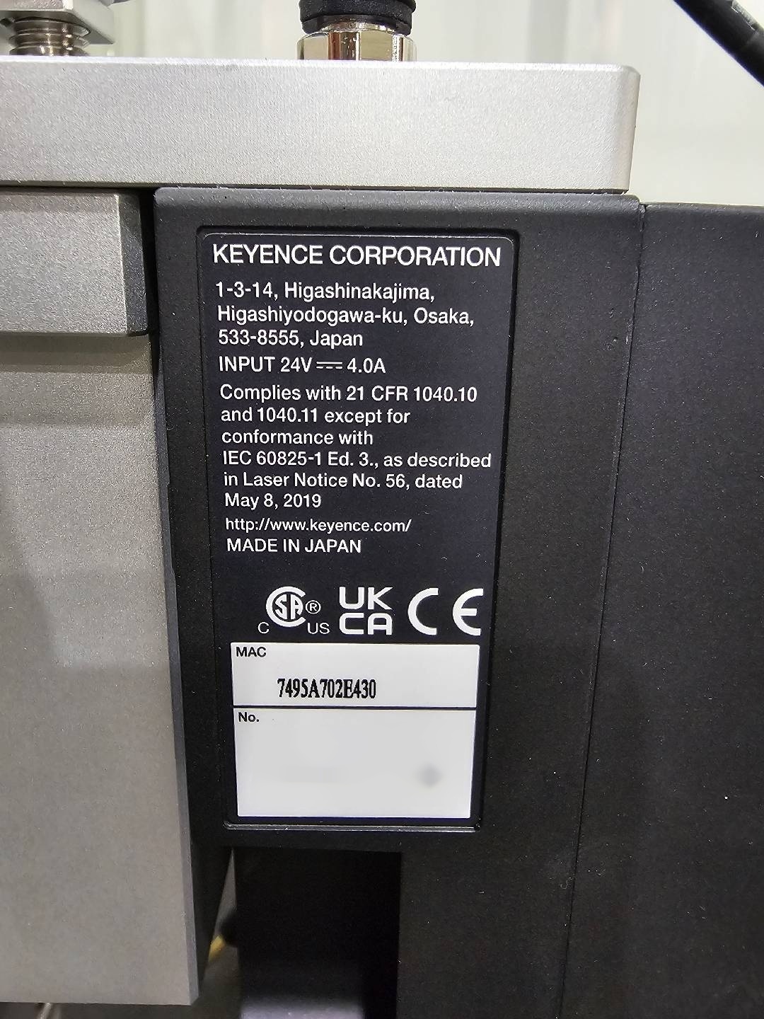사진 사용됨 KEYENCE LJ-S015 판매용