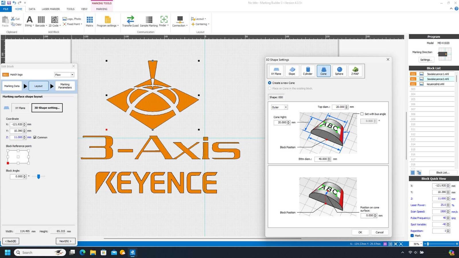 圖為 已使用的 KEYENCE MD-X1020 待售