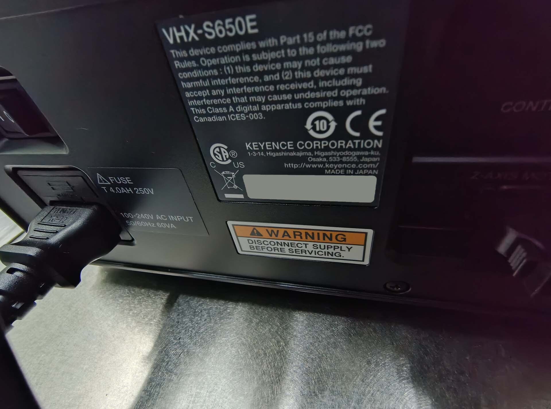 Foto Verwendet KEYENCE VHX-S650E Zum Verkauf