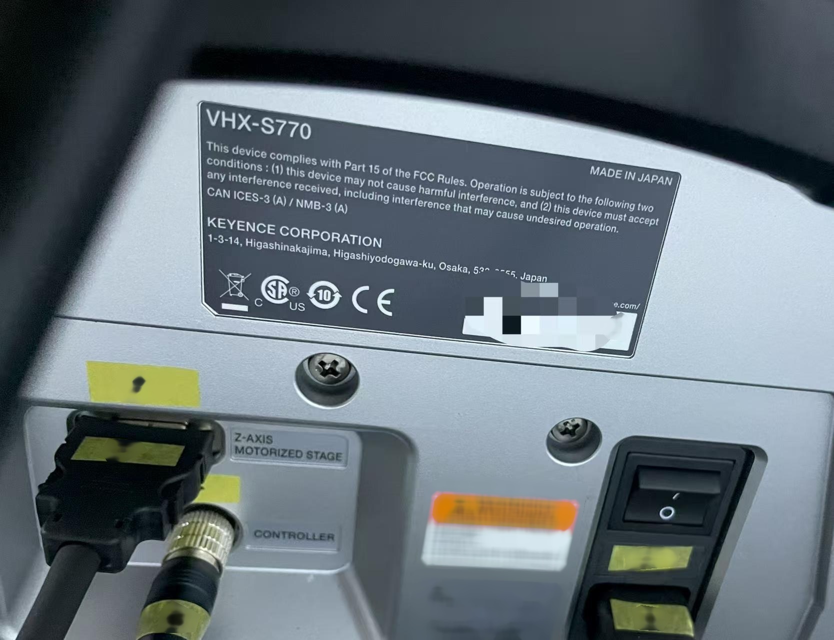 圖為 已使用的 KEYENCE VHX-S770 待售