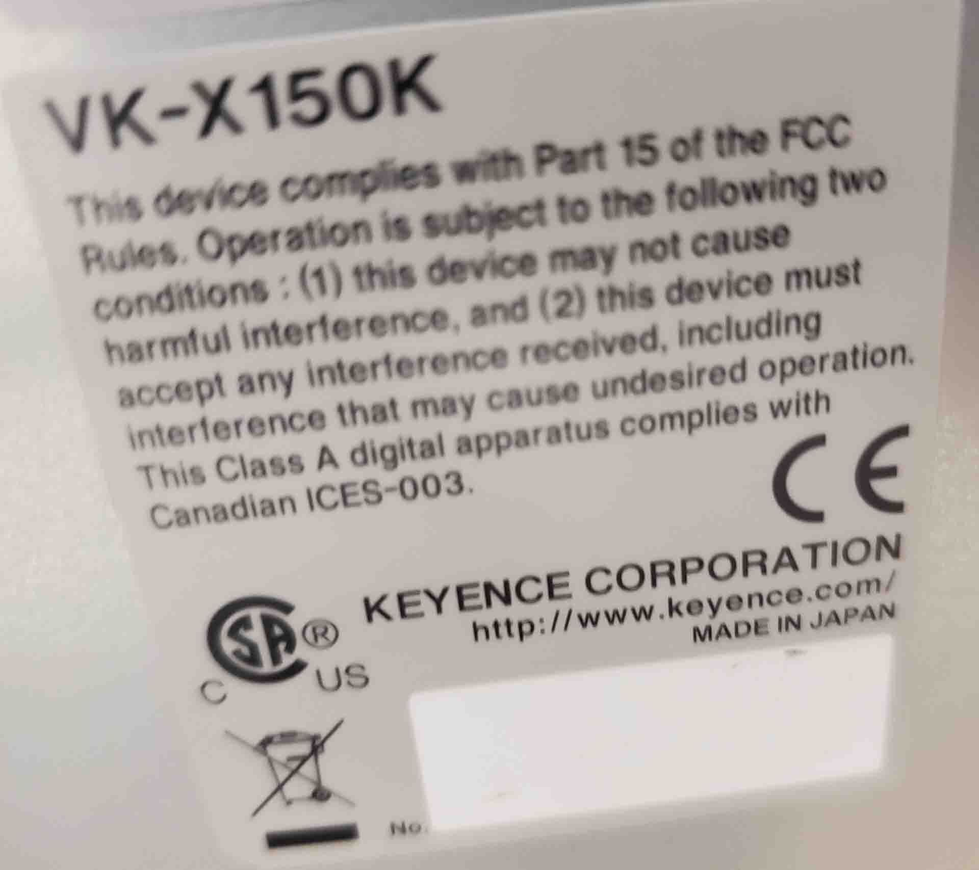 圖為 已使用的 KEYENCE VK-X100 待售