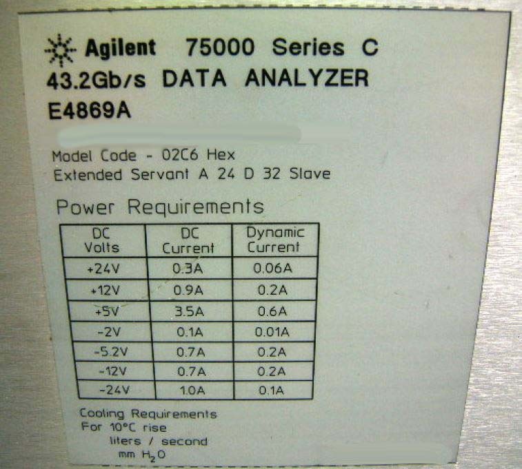 图为 已使用的 AGILENT / HP / HEWLETT-PACKARD / KEYSIGHT E4869A 待售