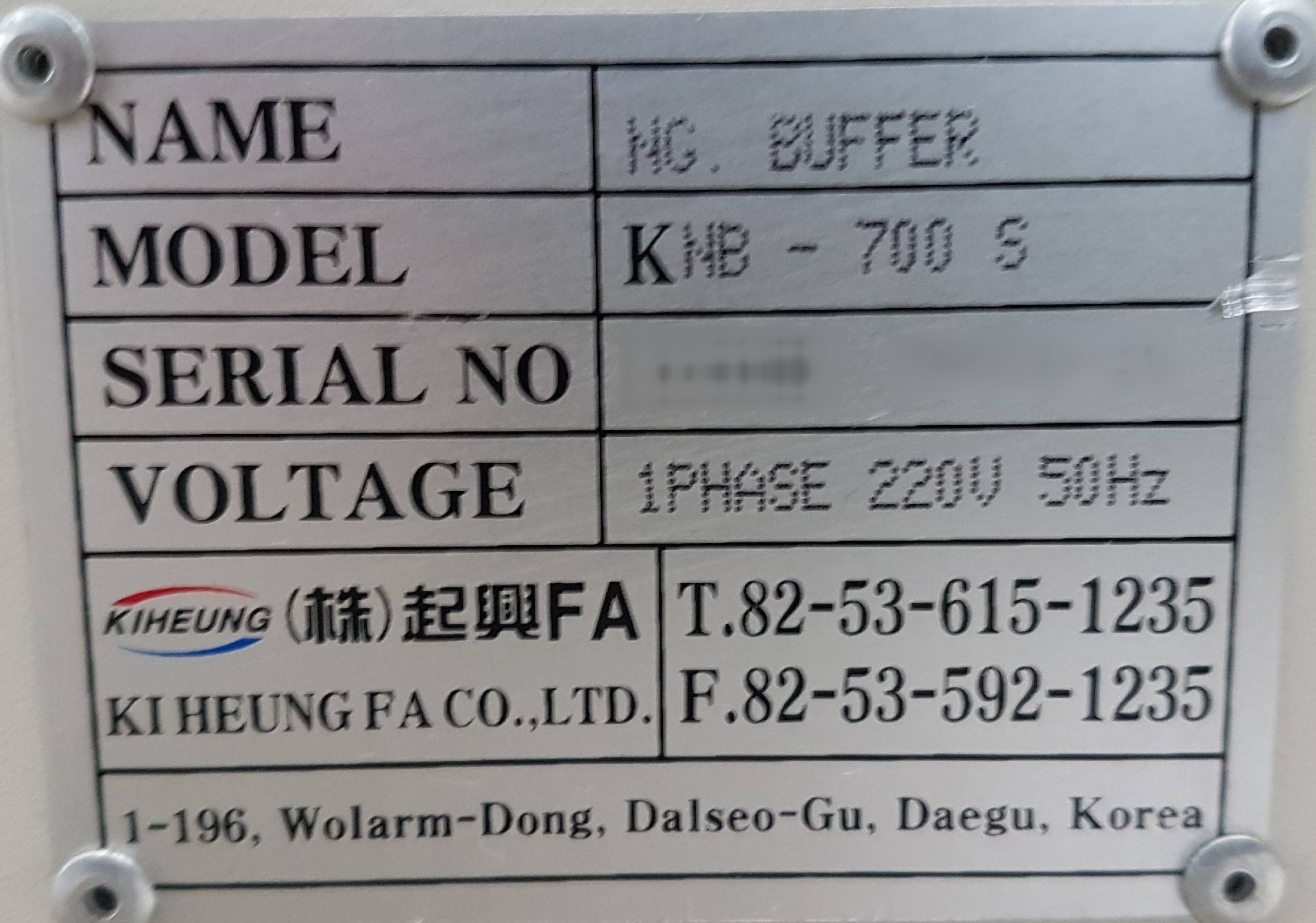 Photo Used KI HEUNG KNB 700 For Sale