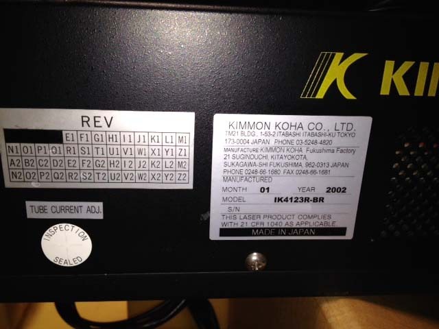 Photo Used KIMMON ELECTRIC IK4123R-BR For Sale