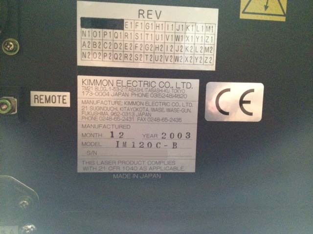 图为 已使用的 KIMMON ELECTRIC IK4123R-BR 待售