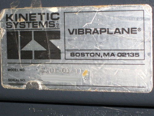 Photo Used KINETIC SYSTEMS 1201-01-11 For Sale