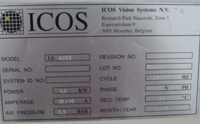 圖為 已使用的 KLA / ICOS LI 8250 待售