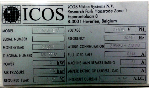 Photo Used KLA / ICOS CI 9450 For Sale