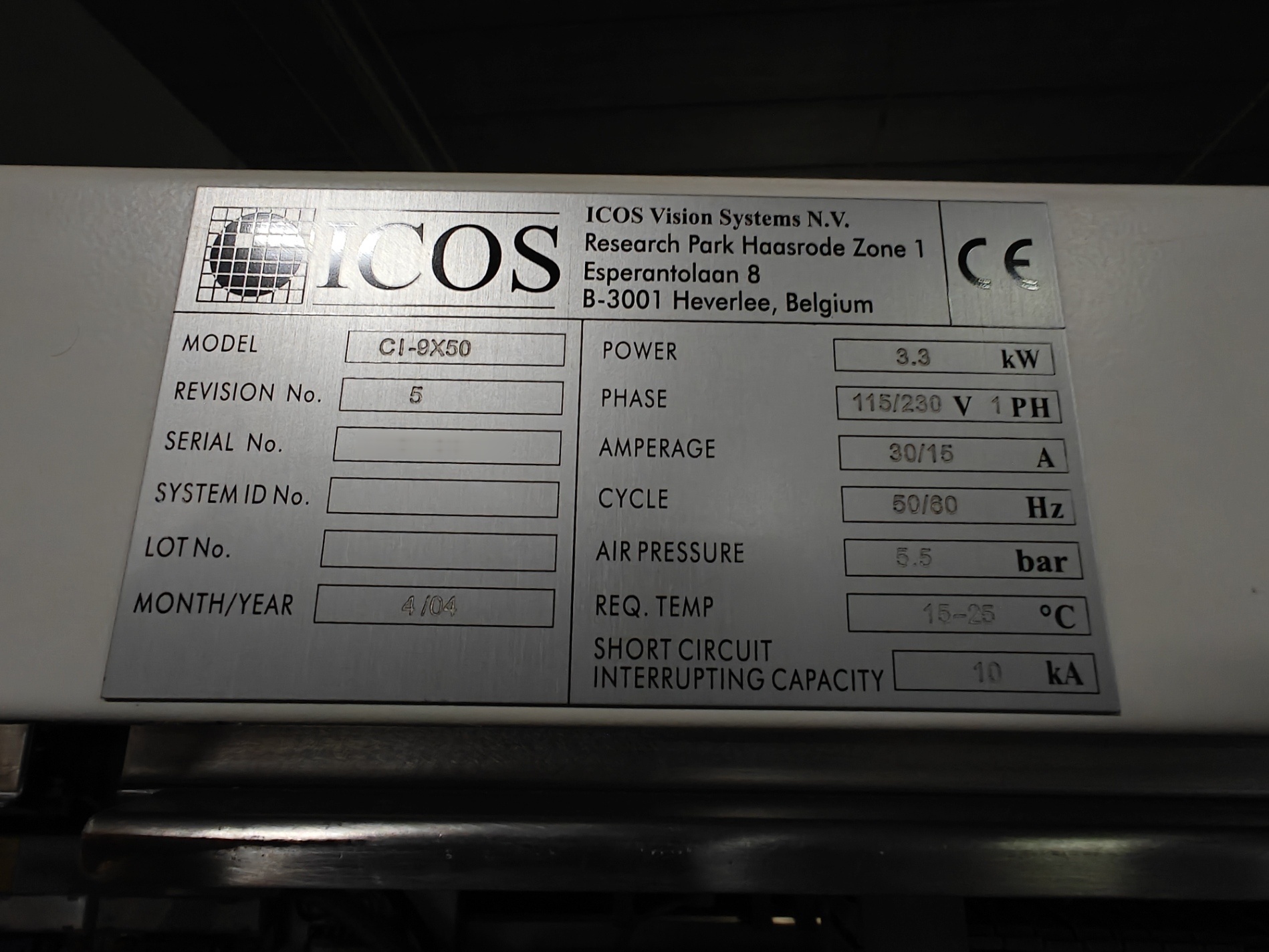 圖為 已使用的 KLA / ICOS CI 9450 待售